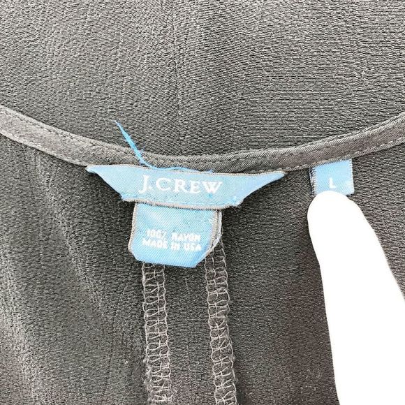 J. Crew Women's Black V Neck Sleeveless Mini Dress Size L - Picture 3 of 3